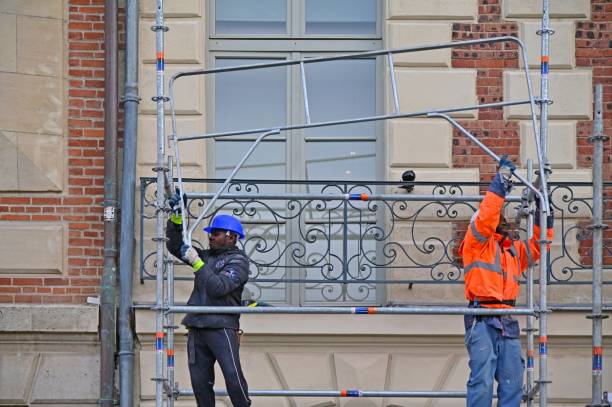 échafaudage sur chantier