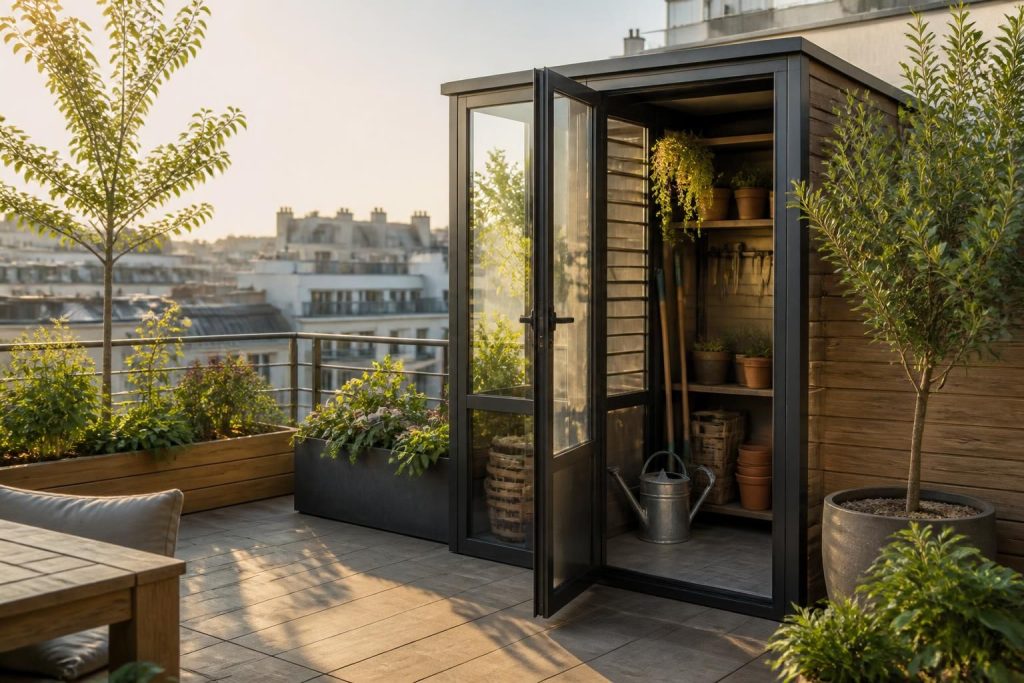 découvrez comment choisir l'abri de jardin idéal pour votre terrasse en appartement, en tenant compte de votre espace disponible et de vos besoins.